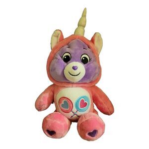 Care Bears Share Bear Unicorn Plush Pink 2021 Hoodie Friends Collector 12"